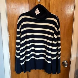 Striped Turtleneck Sweater